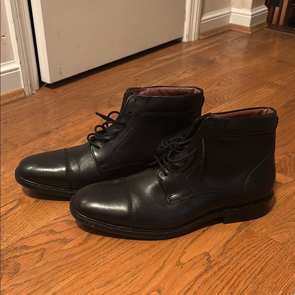 Black Leather Men's Boots